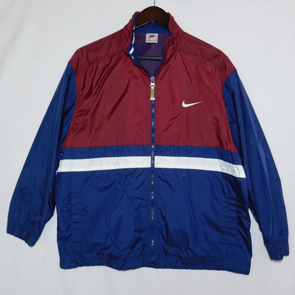 Vintage Original 1990s NIKE Lightweight Zip Up Nylon Jacket Youth 14-16 Large